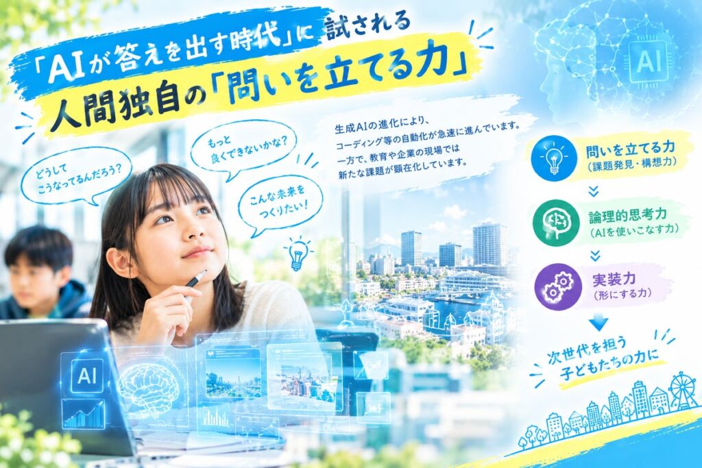青楓館高等学院とロボ団が小中学生向けAIワークショップを開催　街を歩き、生成AIと3Dプリンターで地域の魅力を形に