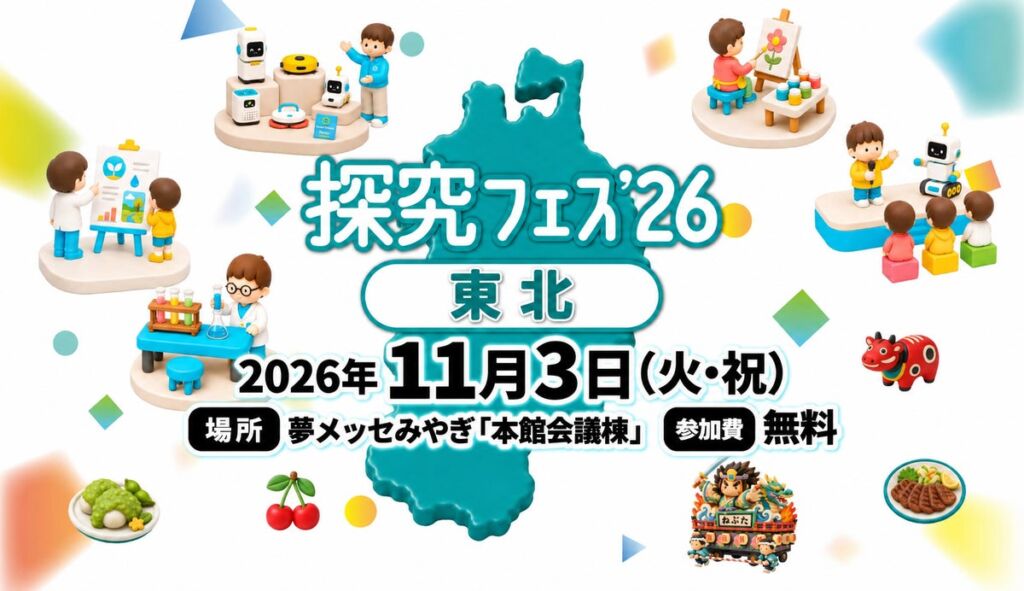 東北の農業と食の未来をロボットで探究　「探究フェス2026 東北」11月3日（火・祝）に仙台で開催