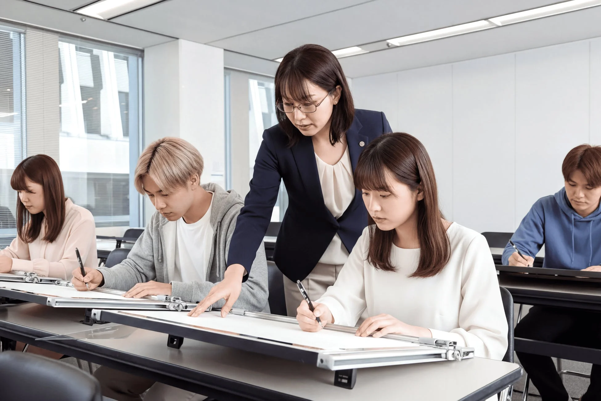 製図指導の様子