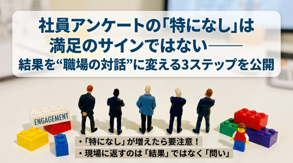 エンゲージメントサーベイの結果を職場の対話へ――3ステップで変化を生む実践ガイドを公開