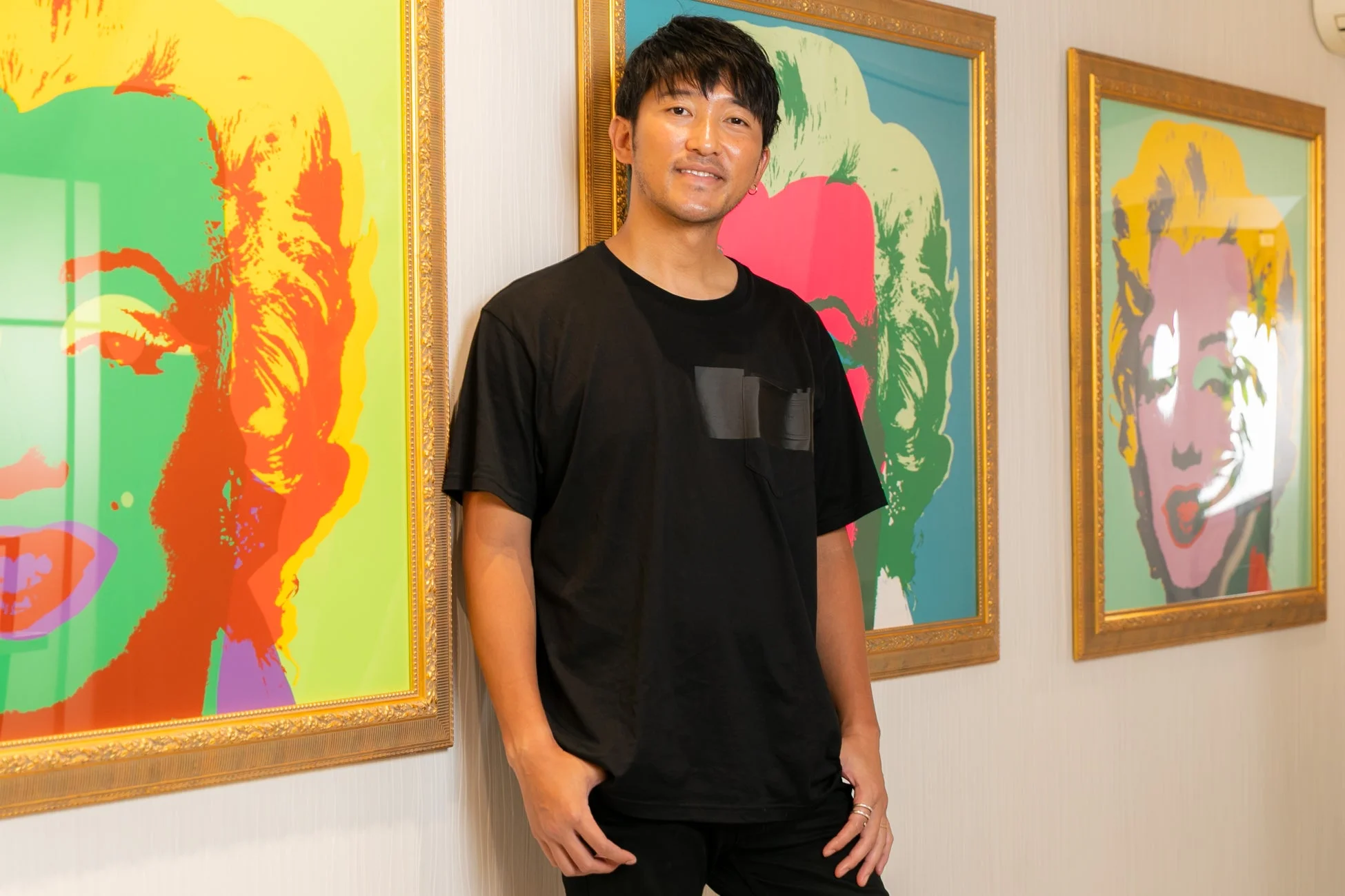 葉山満氏の肖像画とポップアート