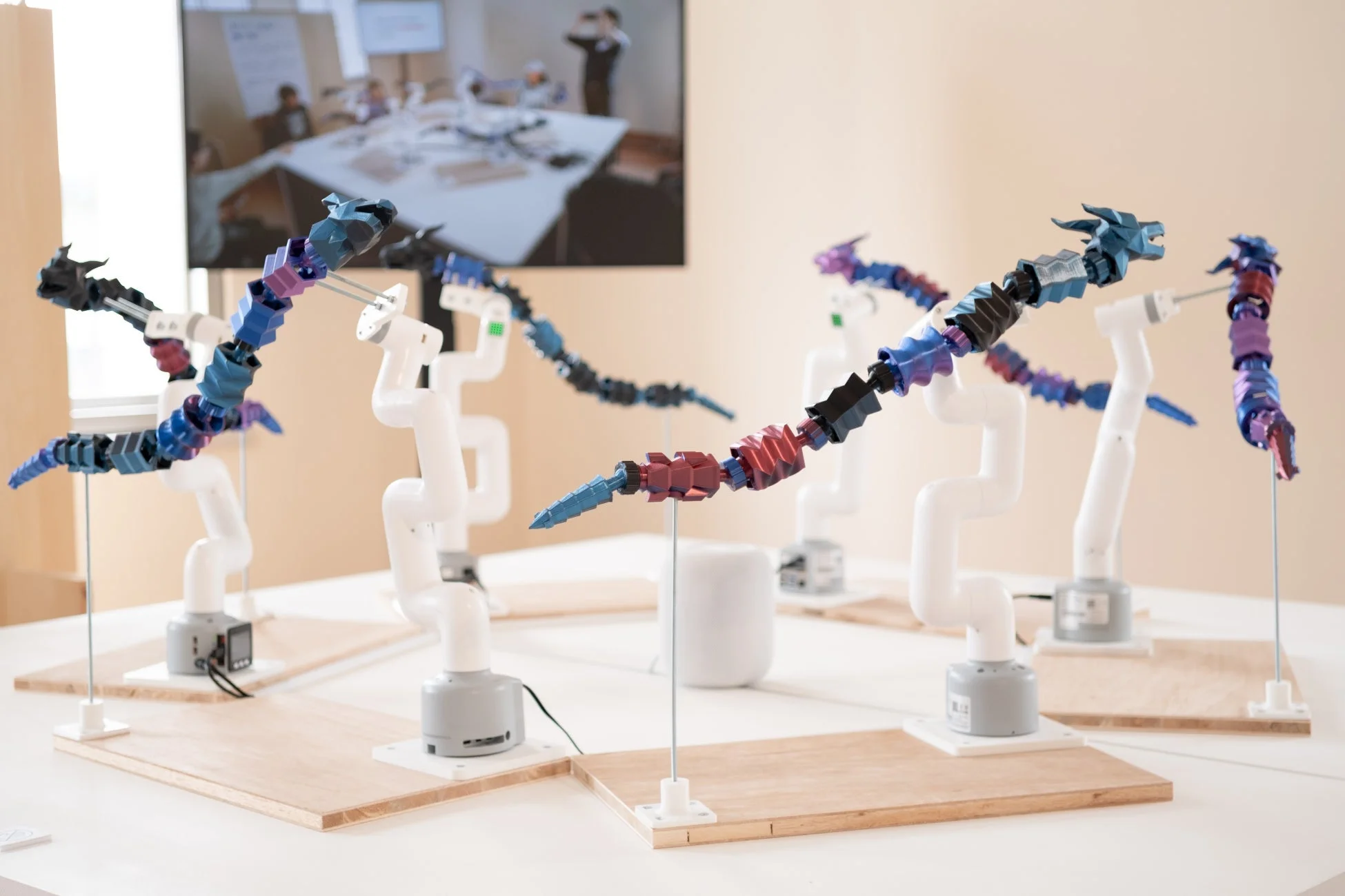 ロボットアームの展示