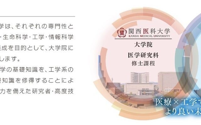 大阪工業大学と関西医科大学が大学院で医工連携を強化 2027年4月から修士課程で「先端医工連携教育プログラム」を開始