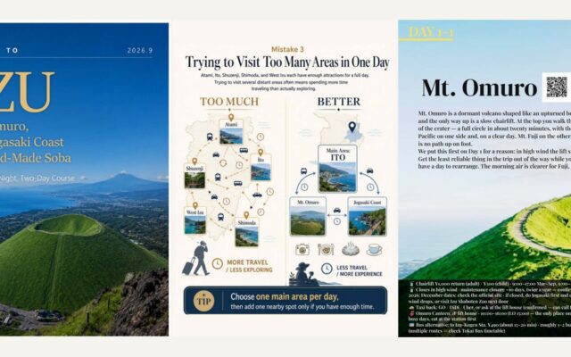 伊豆の観光リールを累計557万回、海外に届けたメディア「Izu Experiences Japan」が、車なしで回る英語ガイドブック『Travel to Izu』を発売