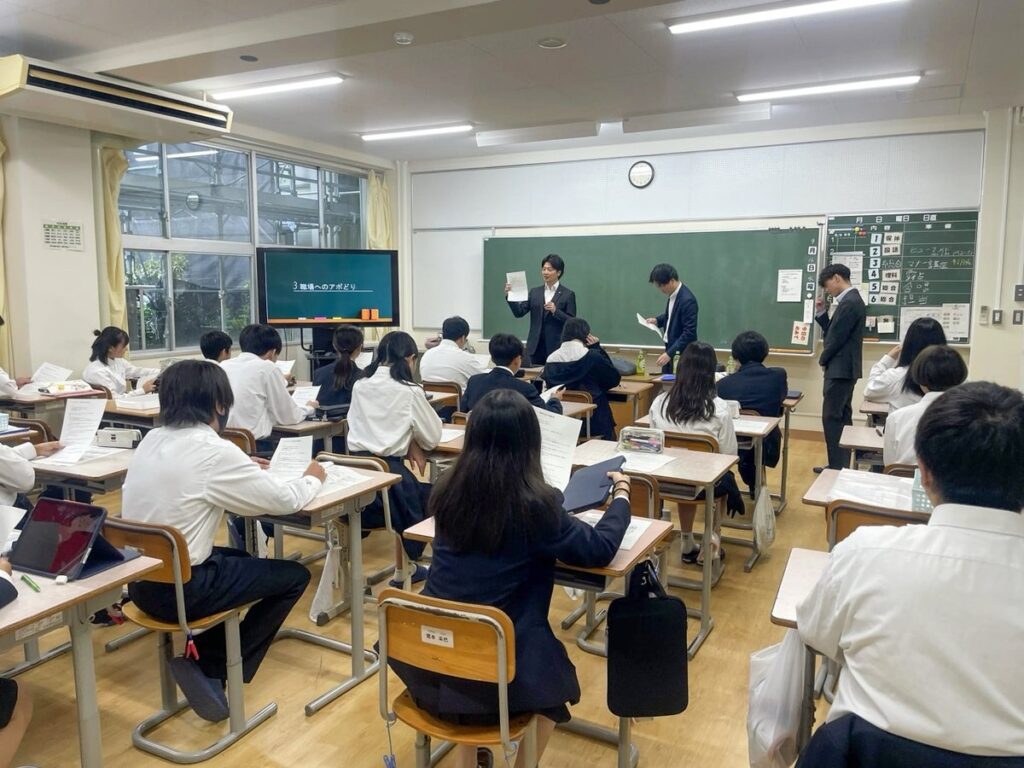 地域の中学生のキャリア教育を支援 桑原組が安曇川中学校で2年連続の「マナー講座」を実施