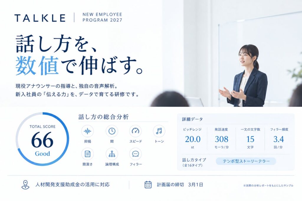 新入社員の早期離職に、伴走とデータで歯止めを。定着率70%を目指す新人研修を、国の助成金で約半分の負担に